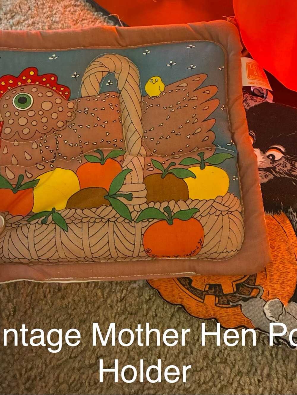 Vintage Mother Hen Pot Holder